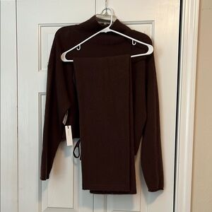 Aritzia luxe cashmere pant set size medium NWT $346